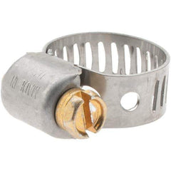 Made in USA - SAE Size 4, 7/32 to 5/8" Diam, Stainless Steel Worm Drive Clamp - Top Tool & Supply