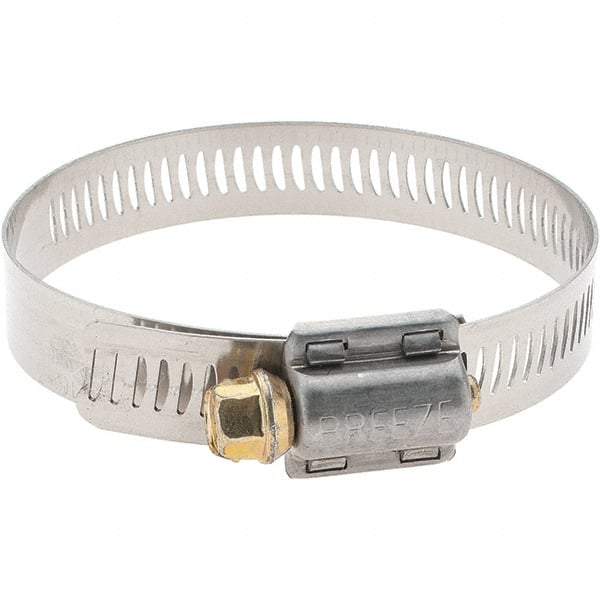 Made in USA - SAE Size 40, 2-1/16 to 3" Diam, Stainless Steel Worm Drive Clamp - Top Tool & Supply