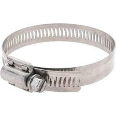 Made in USA - SAE Size 40, 2-1/16 to 3" Diam, Stainless Steel Worm Drive Clamp - Top Tool & Supply