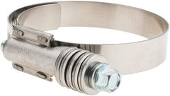 Made in USA - 2-1/4 to 3-1/8" Diam, Stainless Steel Auto-Adjustable Worm Drive Clamp - 5/6" Wide - Top Tool & Supply