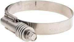 Made in USA - 2-3/4 to 3-5/8" Diam, Stainless Steel Worm Drive Clamp - Top Tool & Supply