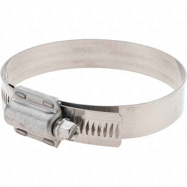 Made in USA - 2-3/4 to 3-5/8" Diam, Stainless Steel High Torque Worm Drive Clamp - Top Tool & Supply