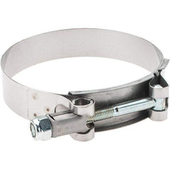 Made in USA - Bolt Clamps Type: T-Bolt Hose Clamp Minimum Diameter (Decimal Inch): 3.2500 - Top Tool & Supply