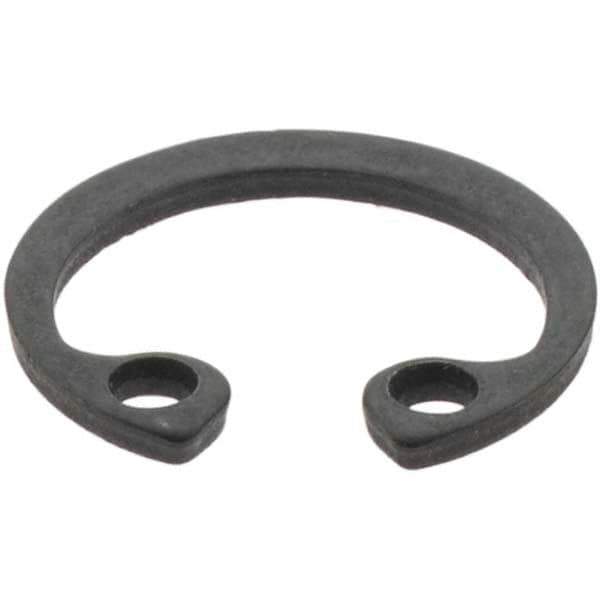 Made in USA - 12mm Nominal, 1mm Thick, Phosphate Finish, Spring Steel Snap Internal Retaining Ring - 1.1mm Groove Width, 0.25mm Groove Depth, 12.5mm Groove Diam - Top Tool & Supply