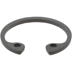 Made in USA - 0.035" Thick, Plain Finish, Spring Steel Snap Internal Retaining Ring - 0.596" Groove Diam - Top Tool & Supply