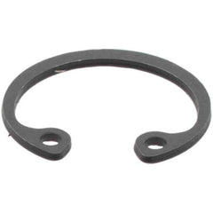 Made in USA - 0.025" Thick, Plain Finish, Spring Steel Snap Internal Retaining Ring - 0.461" Groove Diam - Top Tool & Supply