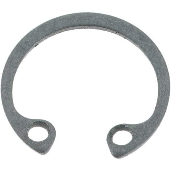 Made in USA - 0.025" Thick, Plain Finish, Spring Steel Snap Internal Retaining Ring - 0.397" Groove Diam - Top Tool & Supply