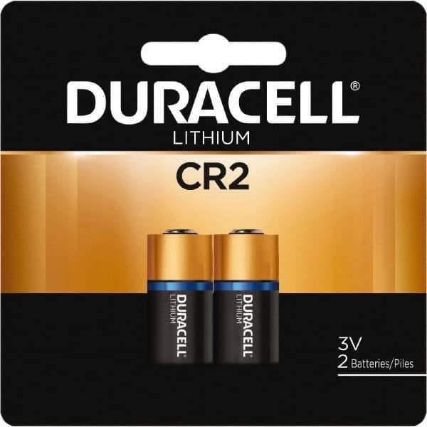 Duracell - Size CR2, Lithium, Button & Coin Cell Battery - 3 Volts - Top Tool & Supply