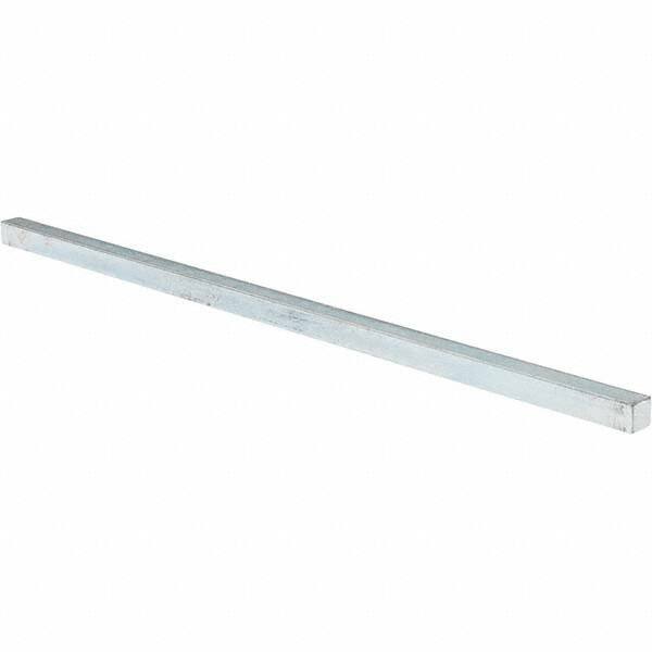 Value Collection - 12" Long x 3/8" High x 3/8" Wide, Zinc-Plated Oversized Key Stock - Cold Drawn Steel - Top Tool & Supply