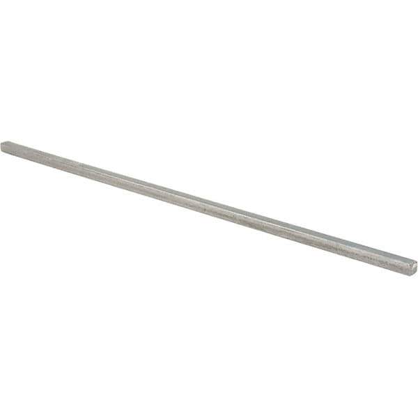 Value Collection - 12" Long x 1/4" High x 1/4" Wide, Plain Steel Undersized Key Stock - Cold Drawn Steel - Top Tool & Supply