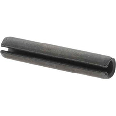 Made in USA - 3/16" Diam x 1" Long Slotted Spring Pin - Grade 1070-1090 Alloy Steel, Black Oxide Finish - Top Tool & Supply