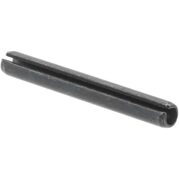 Made in USA - 1/8" Diam x 1" Long Slotted Spring Pin - Grade 1070-1090 Alloy Steel, Black Oxide Finish - Top Tool & Supply