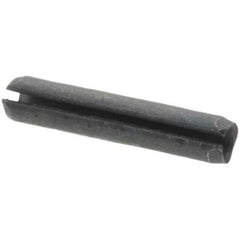 Made in USA - 3/32" Diam x 1/2" Long Slotted Spring Pin - Grade 1070-1090 Alloy Steel, Black Oxide Finish - Top Tool & Supply