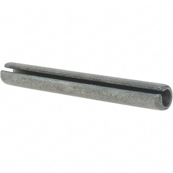 Made in USA - 3/8" Diam x 3" Long Slotted Spring Pin - Grade 1070-1090 Alloy Steel, Black Oxide Finish - Top Tool & Supply