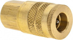 Parker - 1/4-18 Female NPTF Industrial Pneumatic Hose Coupler - Brass, 1/4" Body Diam - Top Tool & Supply