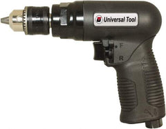 Florida Pneumatic - 3/8" Reversible Keyed Chuck - Pistol Grip Handle, 1,800 RPM, 4 CFM, 0.75 hp, 90 psi - Top Tool & Supply