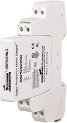 Cooper Bussmann - 4 Pole, 1 Phase, 90mm Long x 12mm Wide x 71.99mm Deep, Hardwired Surge Protector - DIN Rail Mount, 24 V, 23.30 VAC, 33 VDC Operating Voltage, 20 kA Surge Protection - Top Tool & Supply