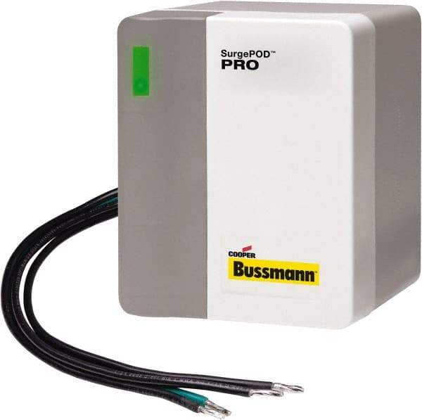 Cooper Bussmann - 3 Pole, 3 Phase, 10 kA Nominal Current, 4-1/8 Inch Long x 3-3/8 Inch Wide x 4-1/16 Inch Deep, Hardwired Surge Protector - Panel Mount, 4X, 200 kA Short Circuit Current, 240 V, 320 VAC Operating Voltage, 40 kA Surge Protection - Top Tool & Supply