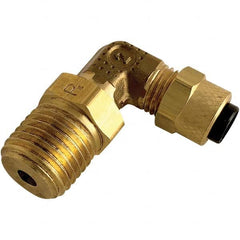 Parker - 3/8" Tube OD x 1/4 Thread Brass Compression Tube Swivel Elbow - Top Tool & Supply