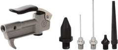 Value Collection - 6 Piece Aluminum Body Air Gun Kit - 1/4 NPT Inlet, 150 Max psi, Aluminum Hose - Top Tool & Supply