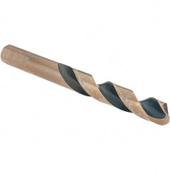 Made in USA - 13/32" High Speed Steel, 135° Point, Round with Flats Shank Maintenance Drill Bit - Top Tool & Supply