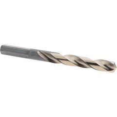 Made in USA - 25/64" High Speed Steel, 135° Point, Round with Flats Shank Maintenance Drill Bit - Top Tool & Supply