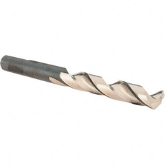 Made in USA - 21/64" High Speed Steel, 135° Point, Round with Flats Shank Maintenance Drill Bit - Top Tool & Supply