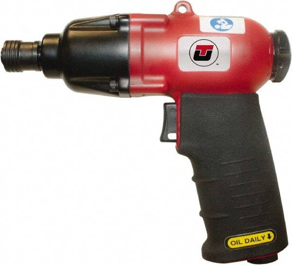 Universal Tool - 1/4" Bit Holder, 8,500 RPM, Pistol Grip Handle Air Screwdriver - 65 Ft/Lb Torque, 5 CFM - Top Tool & Supply