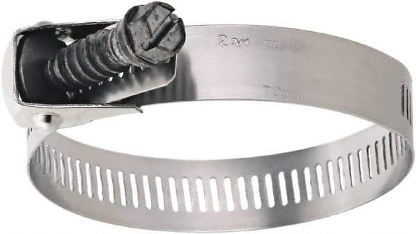 IDEAL TRIDON - SAE Size 188, 2 to 12-1/4" Diam, Stainless Steel Quick Release Worm Drive Clamp - 9/16" Wide, Material Grade 200/410, Series 58 - Top Tool & Supply