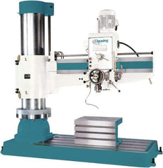 Clausing - 78.7" Swing, Geared Head Radial Arm Drill Press - 12 Speed, 7-1/2 hp, Three Phase - Top Tool & Supply