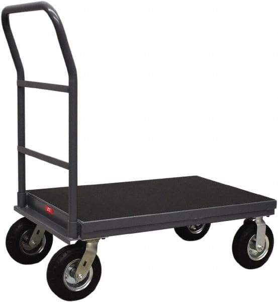 Jamco - 1,200 Lb Capacity Platform Truck - Steel Deck, 48" OAW, 12" Platform Height, Urethane Casters - Top Tool & Supply