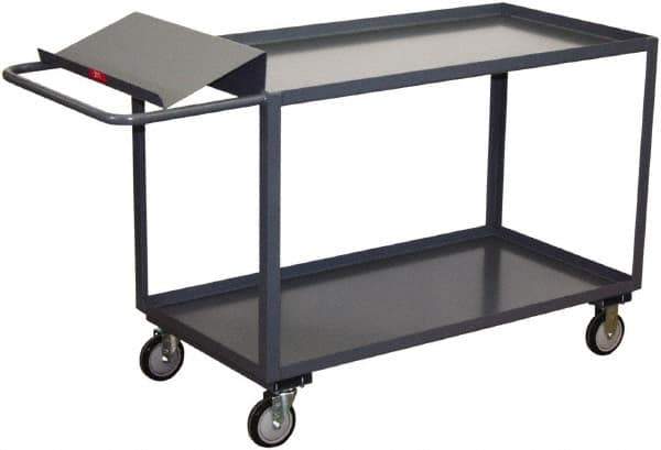 Jamco - 1,200 Lb Capacity, 24" Wide x 36" Long x 35" High Order Picking Cart - 2 Shelf, Steel, Hard Rubber Casters - Top Tool & Supply