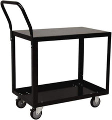 Jamco - 800 Lb Capacity, 24" Wide x 48" Long x 28" High Shelf Cart - 2 Shelf, Steel, 2 Rigid/2 Swivel Casters - Top Tool & Supply