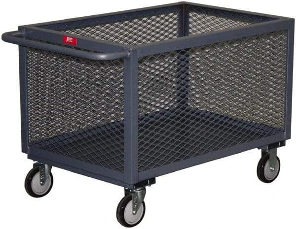 Jamco - 1,200 Lb Load Capacity, 16.67 Cu Ft, 0.62 Cu Yd, Steel Box Truck - 30" Wide x 48" Long x 27" High, Gray - Top Tool & Supply