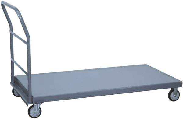 Jamco - 1,200 Lb Capacity Steel Platform Truck - Steel Deck, 30" OAW, 48" Platform Length, Urethane Casters - Top Tool & Supply