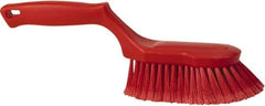 Vikan - 2" Bristle Length, Polyester Wash Brush - 5-13/16" Long x 5" Wide Head, 13-1/2" OAL, Red, Polypropylene Block - Top Tool & Supply