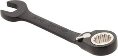 Proto - 3/8" 12 Point Offset Combination Wrench - 15° Offset Angle, 3-3/4" OAL, Steel, Black Chrome Finish - Top Tool & Supply