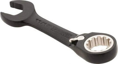 Proto - 11/16" 12 Point Offset Combination Wrench - 15° Offset Angle, 5" OAL, Steel, Black Chrome Finish - Top Tool & Supply