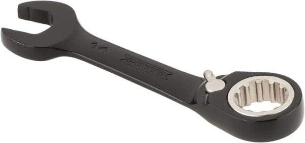 Proto - 14mm 12 Point Offset Combination Wrench - 15° Offset Angle, 4-1/4" OAL, Steel, Black Chrome Finish - Top Tool & Supply