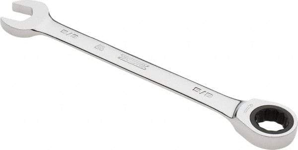 Proto - 5/8" 12 Point Combination Wrench - 0° Offset Angle, 8-13/16" OAL, Steel, Chrome Finish - Top Tool & Supply