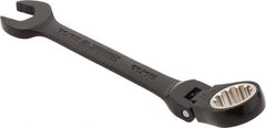 Proto - 11/16" 12 Point Flexhead Combination Wrench - 15° Offset Angle, 7" OAL, Steel, Black Chrome Finish - Top Tool & Supply