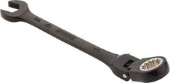 Proto - 10mm 12 Point Flexhead Combination Wrench - 15° Offset Angle, 5" OAL, Steel, Black Chrome Finish - Top Tool & Supply