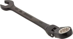 Proto - 12mm 12 Point Flexhead Combination Wrench - 15° Offset Angle, 5" OAL, Steel, Black Chrome Finish - Top Tool & Supply