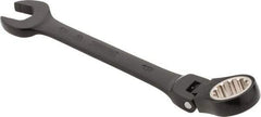 Proto - 19mm 12 Point Flexhead Combination Wrench - 15° Offset Angle, 8" OAL, Steel, Black Chrome Finish - Top Tool & Supply