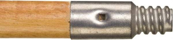 Rubbermaid - 60 x 1-1/16" Wood Handle for Push Brooms - Threaded Connection, Tan - Top Tool & Supply