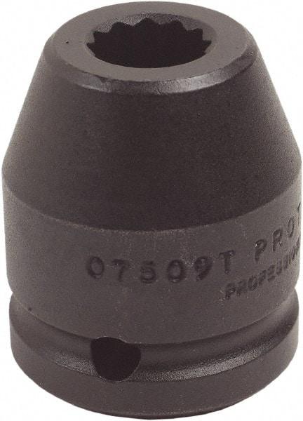 Proto - 3/4" Drive 21mm Standard Impact Socket - 12 Points, 1-29/32" OAL - Top Tool & Supply