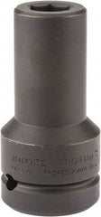 Proto - 1" Drive 3/4" Deep Impact Socket - 6 Points, 4" OAL - Top Tool & Supply