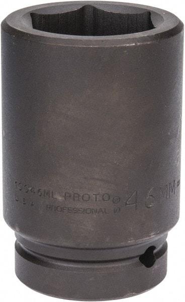 Proto - 1" Drive 46mm Deep Impact Socket - 6 Points, 4-1/8" OAL - Top Tool & Supply