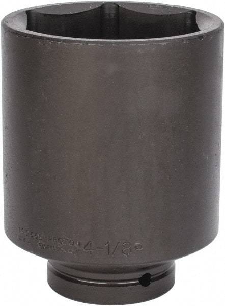 Proto - 1" Drive 4-1/8" Deep Impact Socket - 6 Points, 6-3/4" OAL - Top Tool & Supply