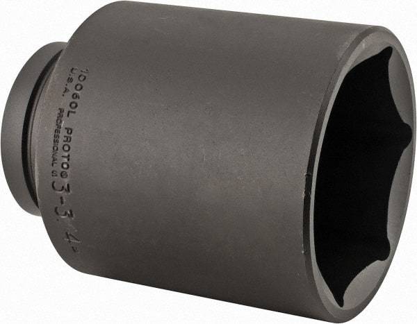 Proto - 1" Drive 3-3/4" Deep Impact Socket - 6 Points, 6-1/4" OAL - Top Tool & Supply